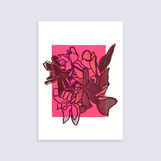 Free Flower  -Pink | Screen print | A3 size