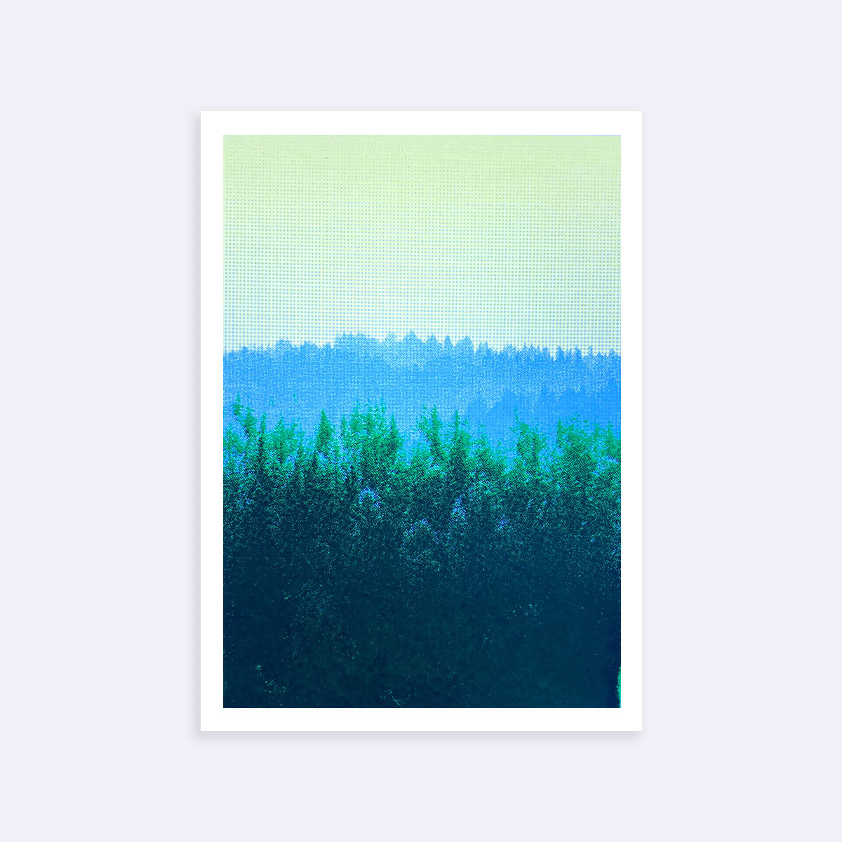 Foret - Blue/Yellow | Screen print | A3 size