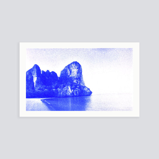 Railey Beach / Blue Klein | Screen print | A3 size