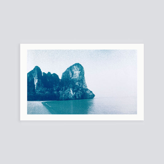 Railey Beach / Turquoise | Screen print | A3 size