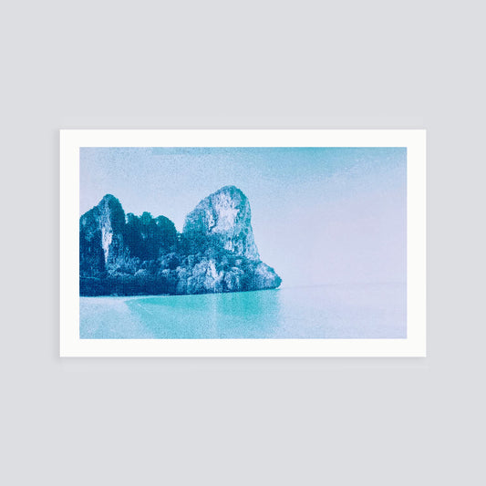Railey Beach / Light Turquoise | Screen print | A3 size